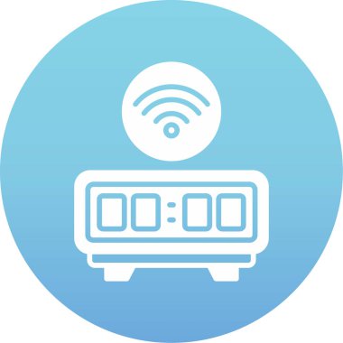 Kablosuz. Web simgesi basit illüstrasyon