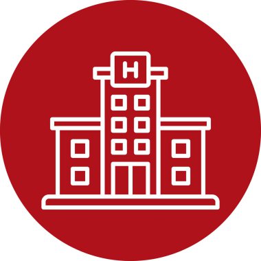 Bina. Web simgesi basit illüstrasyon