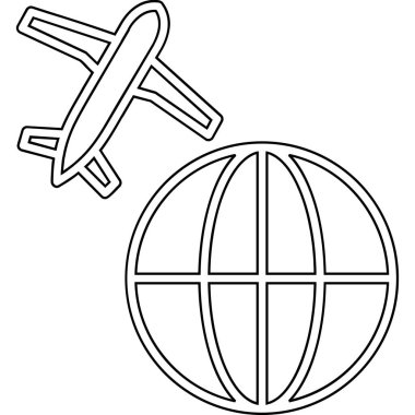 Dünyada uçan bir uçak.