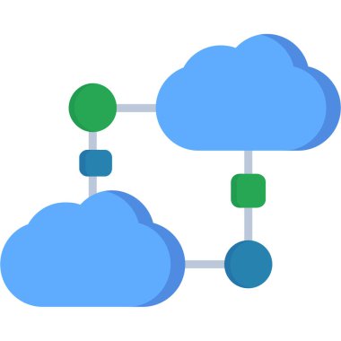 bulut ağ veri simgesi doldurulmuş ana hatlar biçiminde