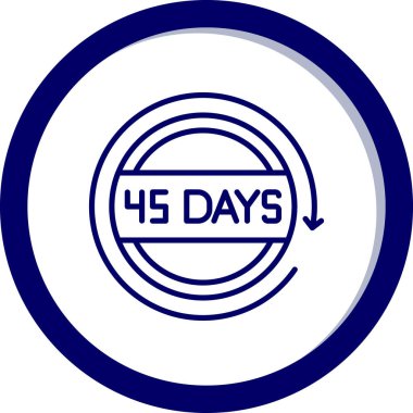 Moda dairesi biçiminde 54 gün simgesi