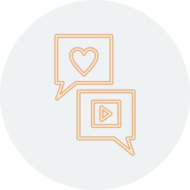 Kalp. Web simgesi basit illüstrasyon