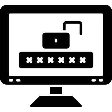 Bilgisayar. Web simgesi basit illüstrasyon