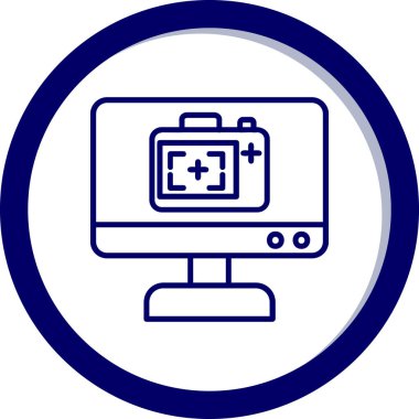 Bir bilgisayar monitörünün vektör illüstrasyonu