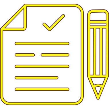 Sarı ve siyah bir kalemin vektör çizimi