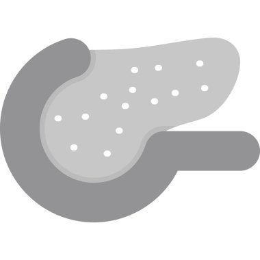 Karaciğer yassı simge, vektör, illüstrasyon, sağlık konsepti