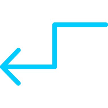 Sol ok kontur vektör simgesi