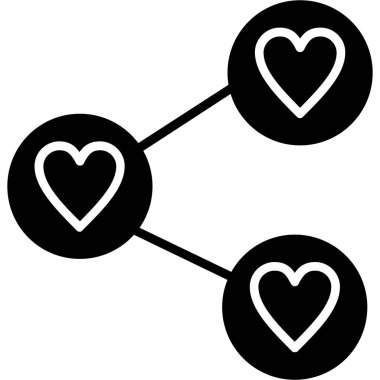 Kalpler. Web simgesi basit illüstrasyon