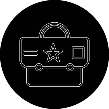 Eşsiz bagaj çantası vektör simgesi