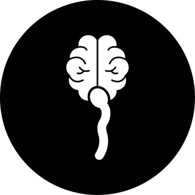 beyin ikonu vektör illüstrasyonu