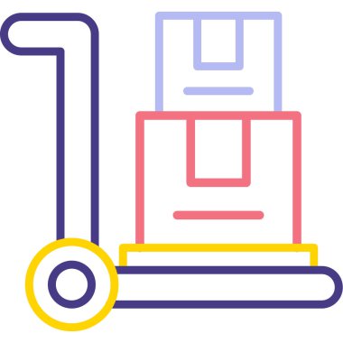 Bir araba simgesinin vektör illüstrasyonu