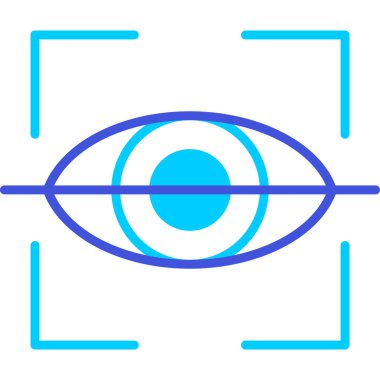 Göz simgesi vektör illüstrasyonu.