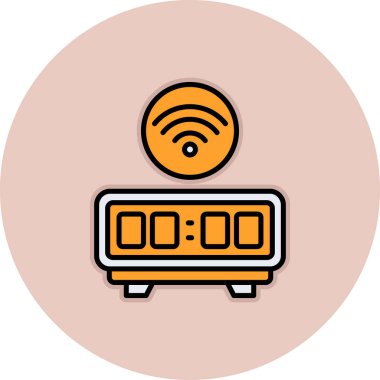 Kablosuz. Web simgesi basit illüstrasyon