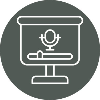 Bir mikrofon simgesinin vektör çizimi