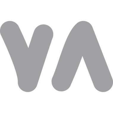 V vektör simgesi. Basit vektör illüstrasyonu