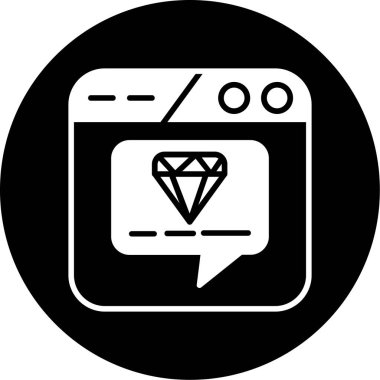 Elmas simgesi, vektör illüstrasyonu