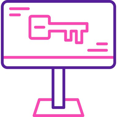 Bir bilgisayar simgesinin vektör illüstrasyonu