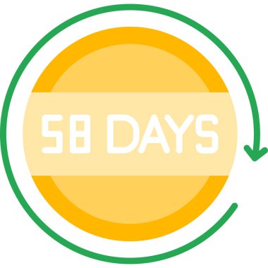 5 günlük vektör illüstrasyonu