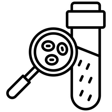 cam test şişesi simgesi, taslak biçimi