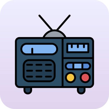 radyo simgesi vektör illüstrasyonu