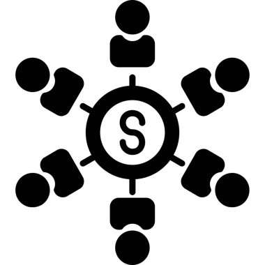 İş takım çalışması vektör simgesi