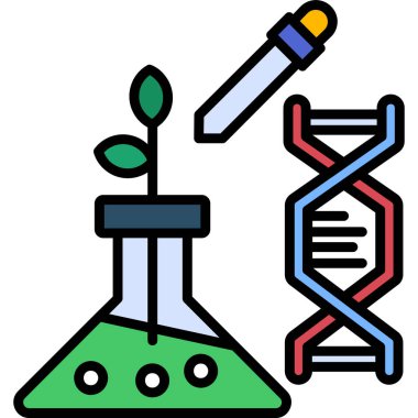 laboratuvar test tüpleri simgesi - ana hatlar biçimi