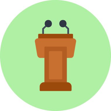 Konuşmacı. Web simgesi basit illüstrasyon