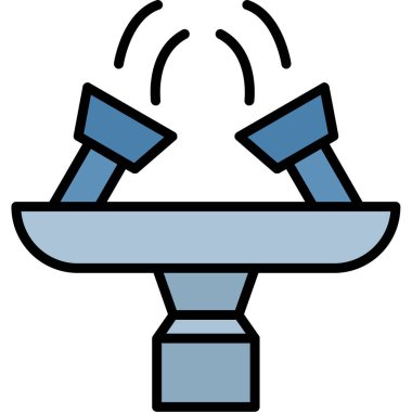 Su musluğu. Basit resimleme