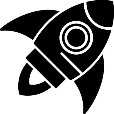 roket ikonu vektör illüstrasyonu