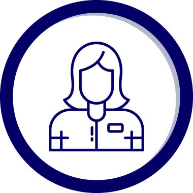 Doktor. Web simgesi basit illüstrasyon