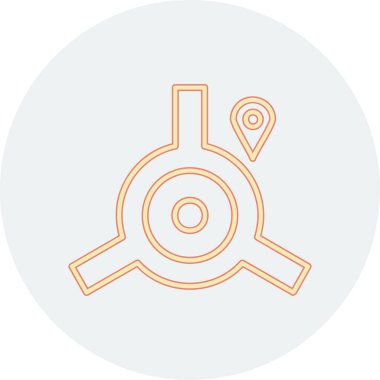 Bir gaz simgesinin vektör illüstrasyonu