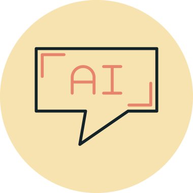 robot yassı ikon vektör çizimi