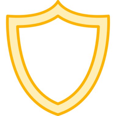 Kalkan vektör simgesi. Basit resimleme