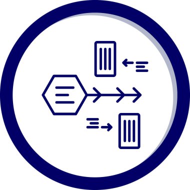 Moda tasarım tarzında veri analiz simgesi.