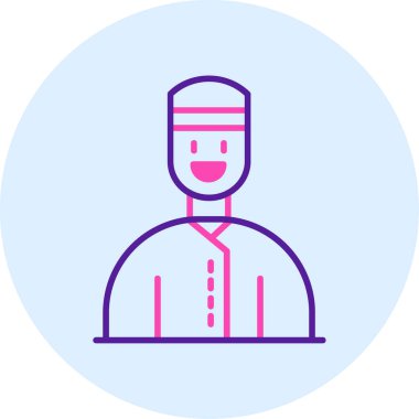 Şef. Web simgesi basit illüstrasyon