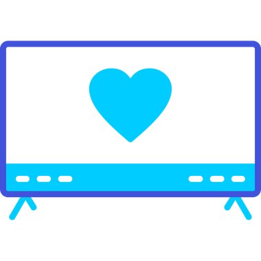 Televizyon. Web simgesi basit illüstrasyon