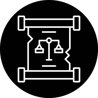 Adaletin simgesinin vektör illüstrasyonu