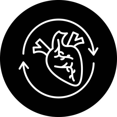 Bir insan kalbi simgesinin vektör illüstrasyonu