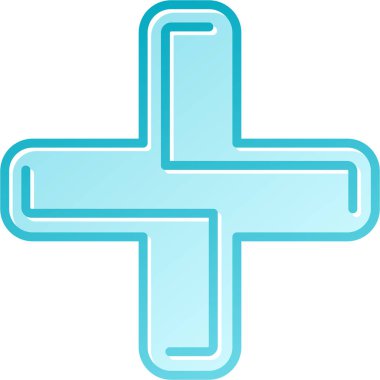 çapraz artı tıbbî simge - ana hatlar biçimi