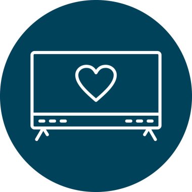 Kalp ikonu vektör illüstrasyonu