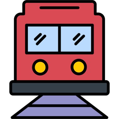 tramvay simgesi. vektör çizim