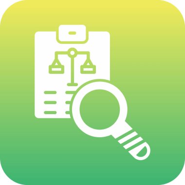 Benzersiz veri analiz vektörü glyph simgesi