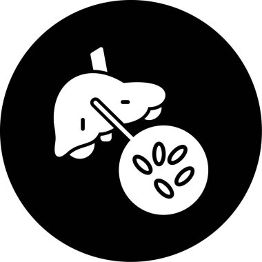 Top simgesindeki bir köpeğin vektör çizimi