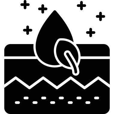 yağ damlası simgesi, vektör illüstrasyonu