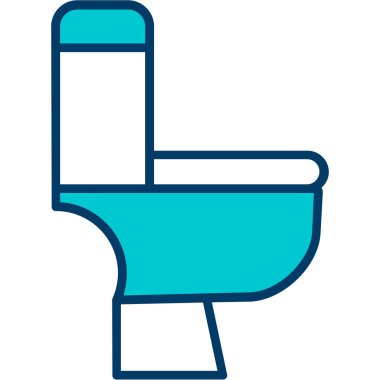 Tuvalet. Web simgesi basit illüstrasyon