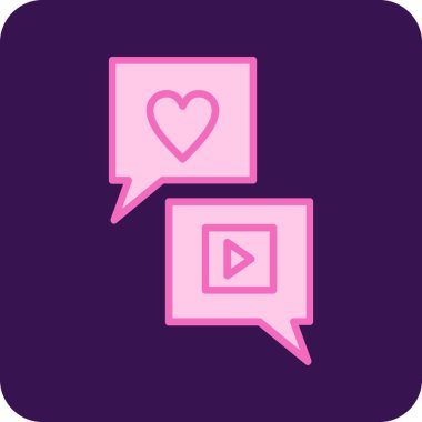 Sohbet simgesi vektör illüstrasyonu