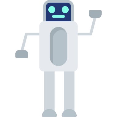 robot düz vektör simgesi