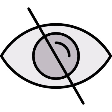 Göz simgesi, vektör illüstrasyonu