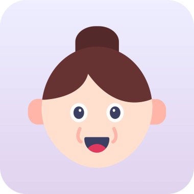 Kocaman gözleri olan küçük şirin bir bebek. vektör çizimi tasarımı