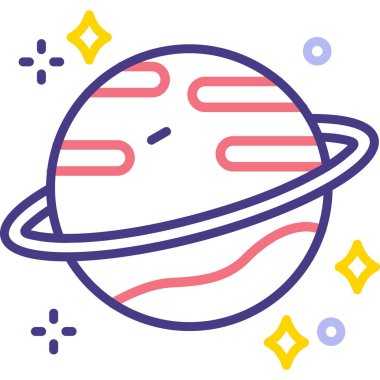 özet biçiminde gezegen simgesi arkaplanda izole